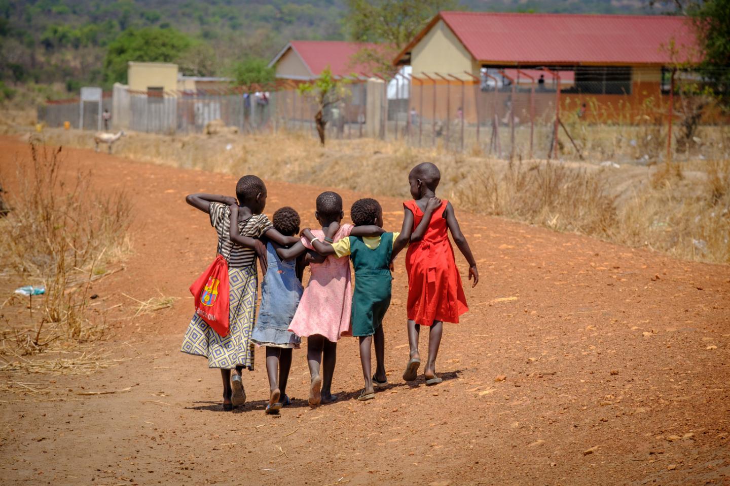 Group of girls walking Group of girls walking