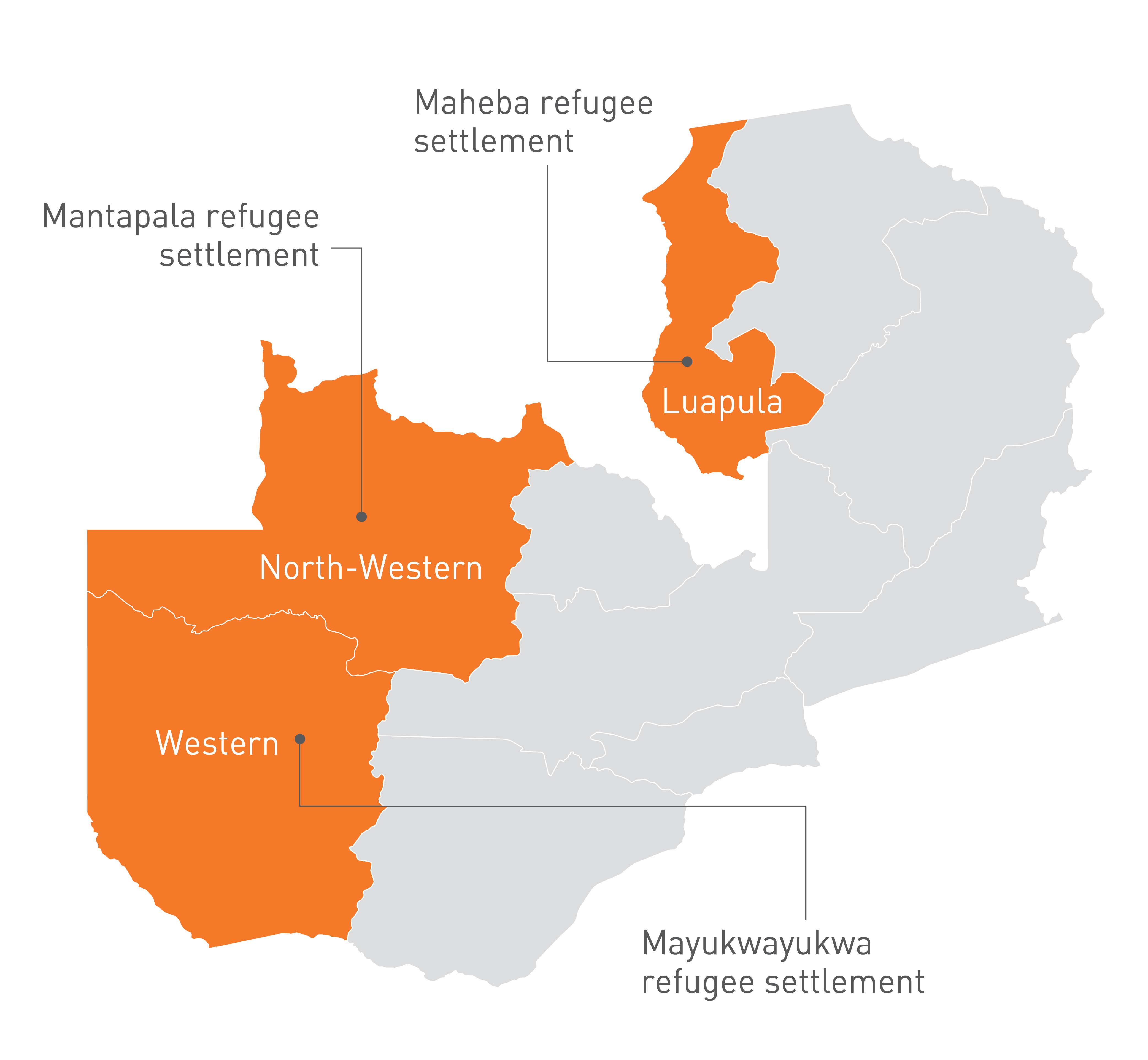 Zambia map