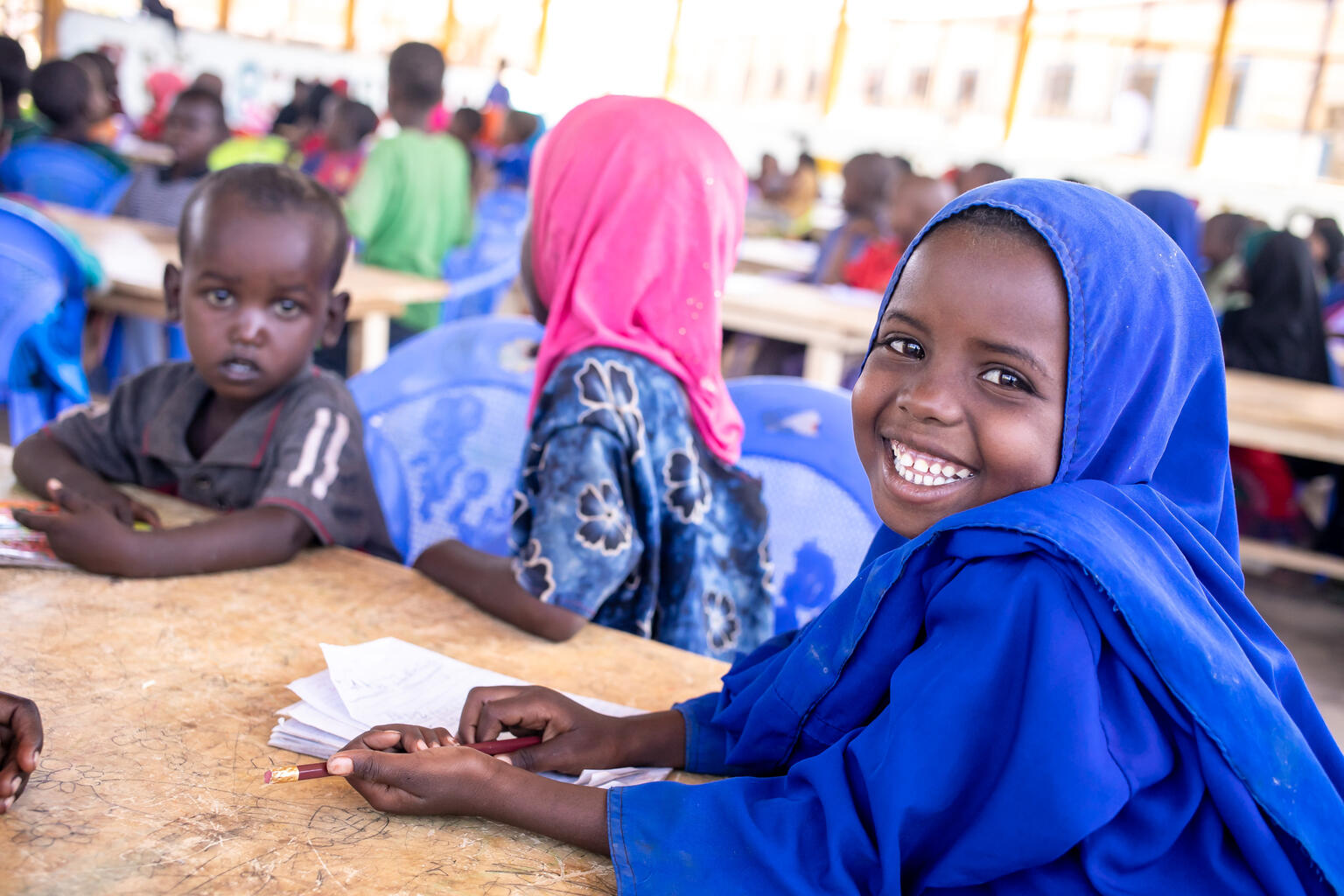 Children at a school in Somalia