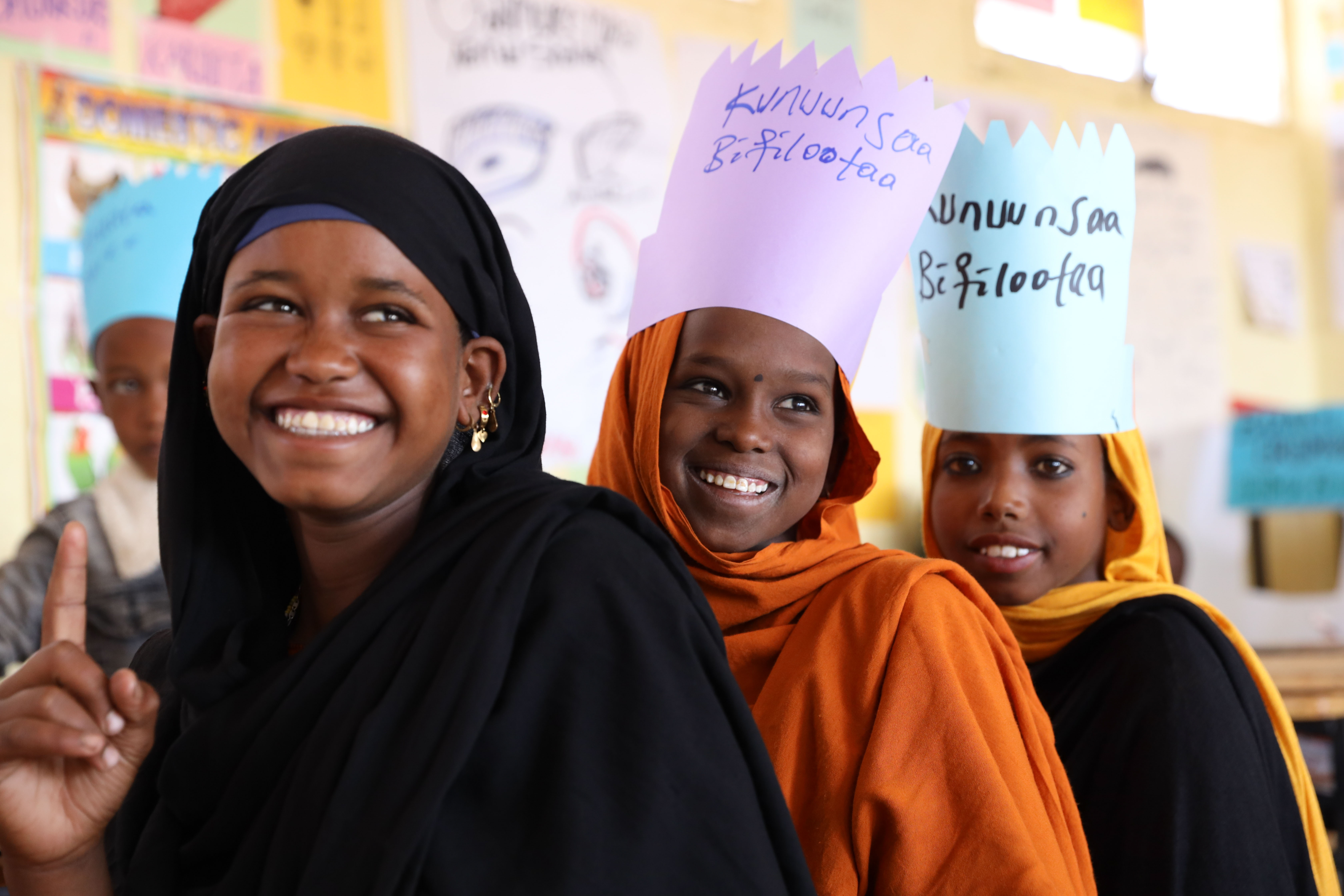 Children in Ethiopia smile