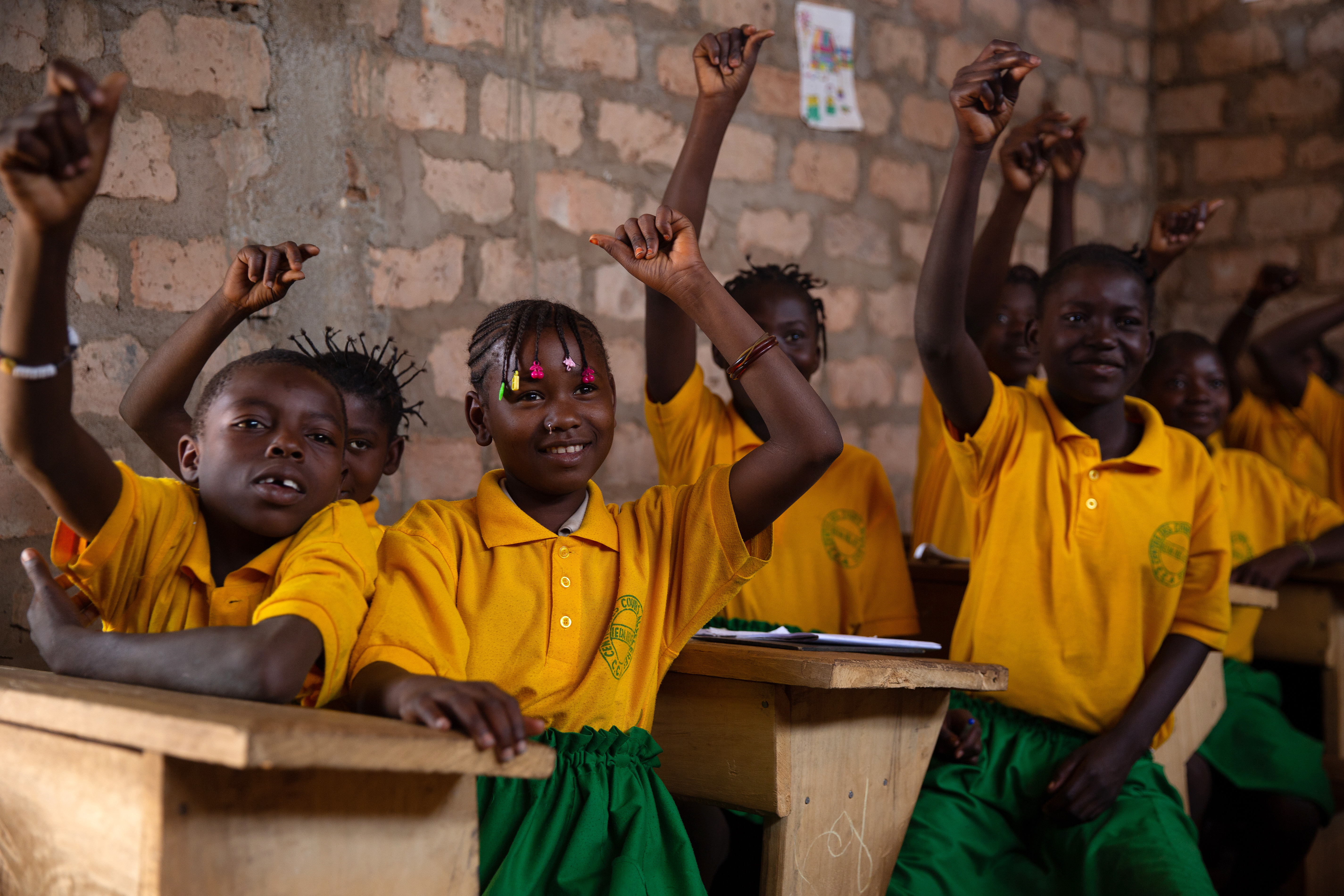 Child attending school