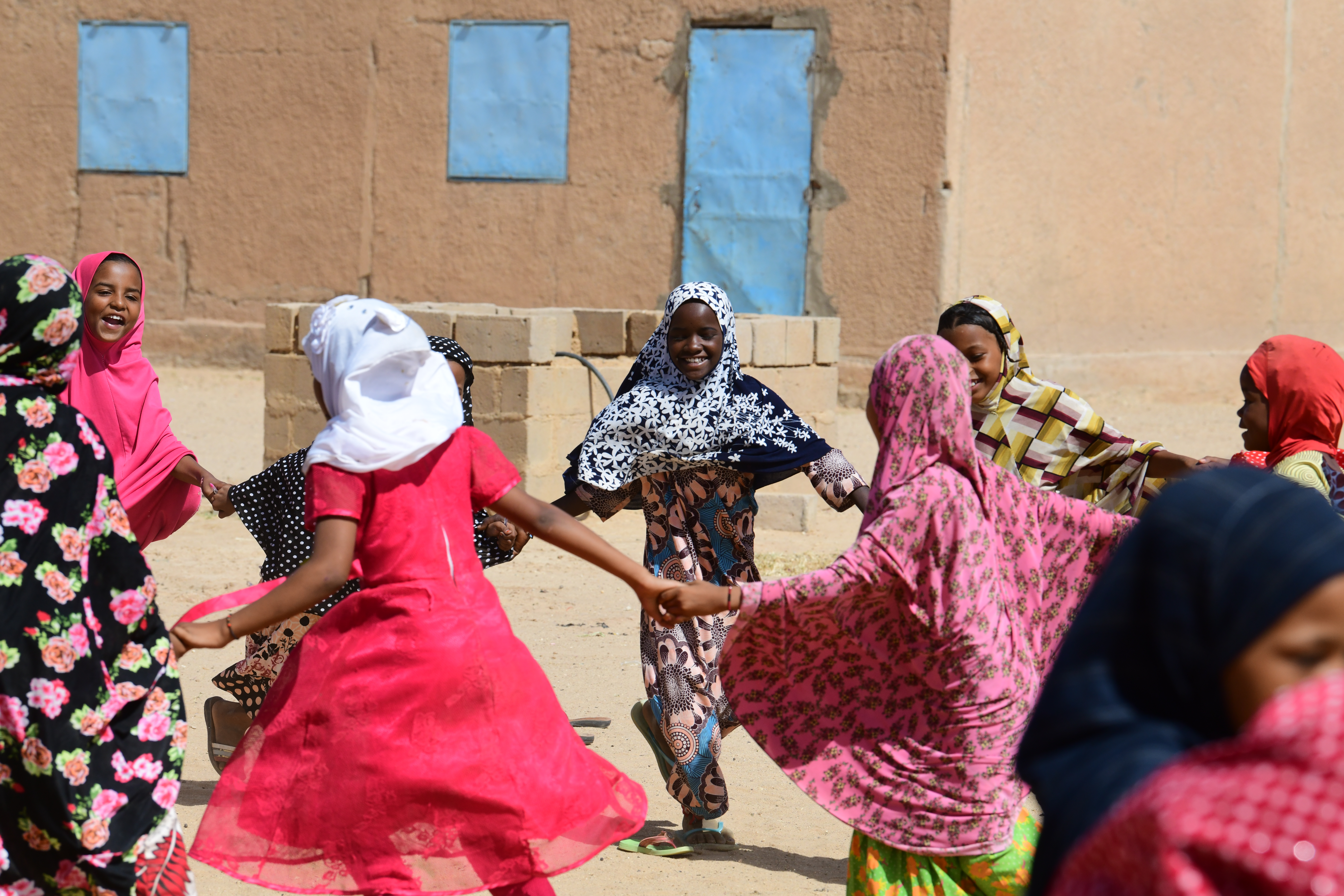 Girls playing.