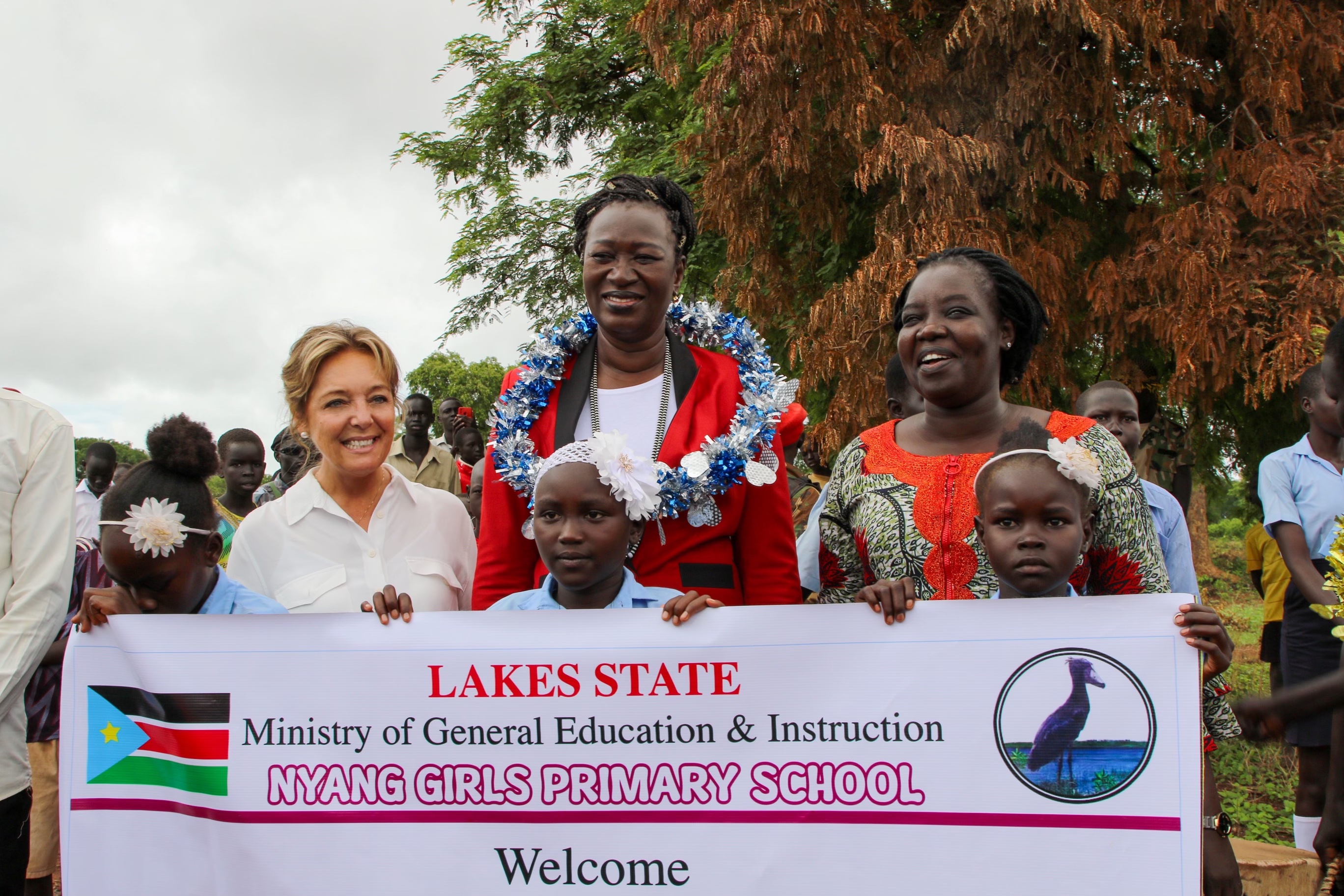 ECW Director Yasmine Sherif at MYRP launch in Yirol, South Sudan