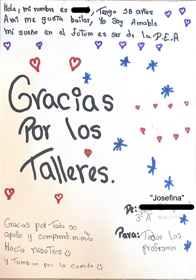 Josefina's letter