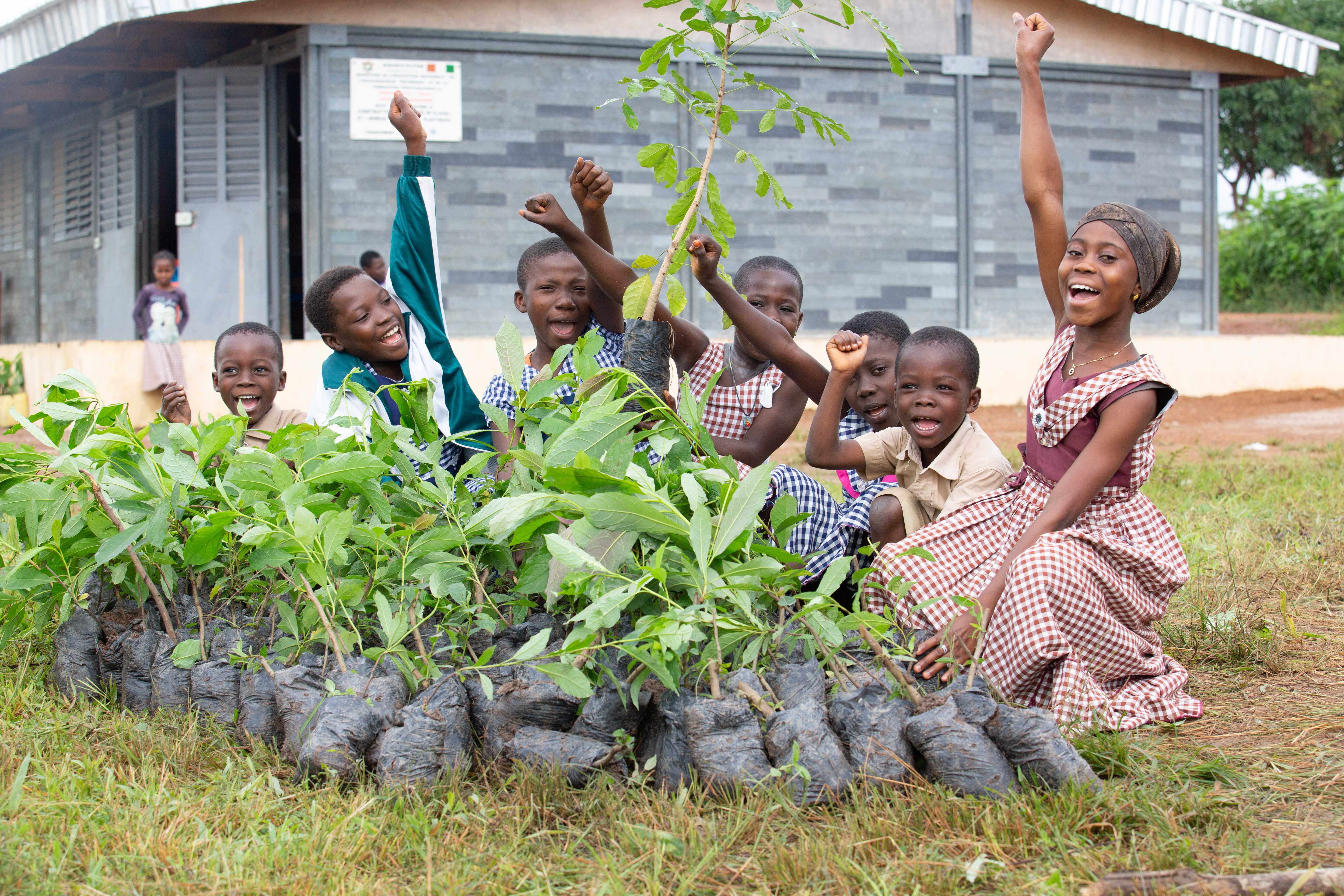 Children in Africa fighting climate change
