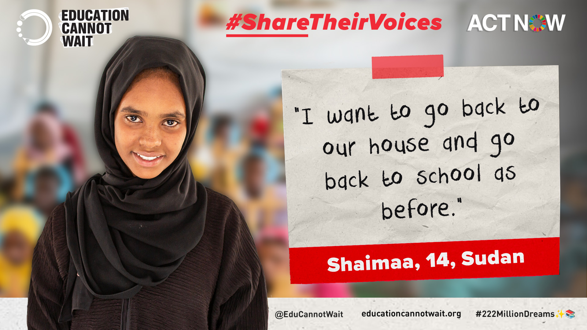 ShareTheirVoices graphic card