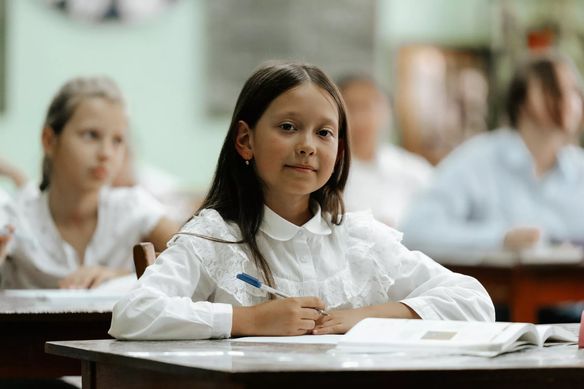 school girl in a classroom