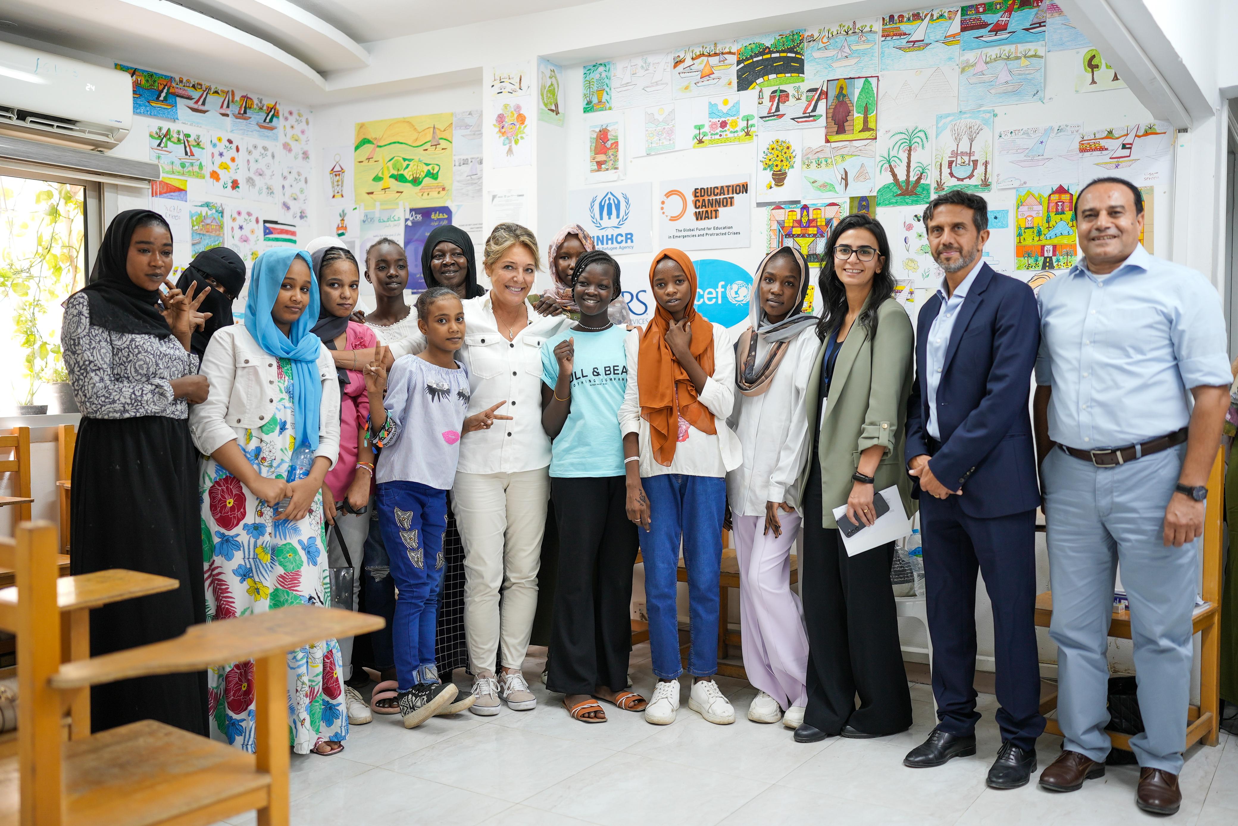 Yasmine Sherif ECW Executive Director group photo in Egypt