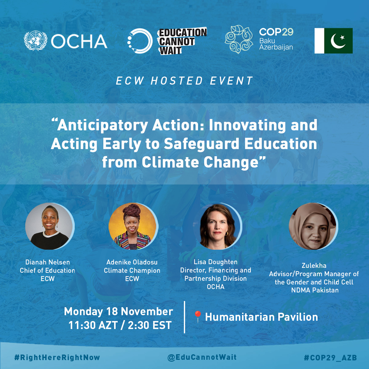 Flyer of ECW's event at COP