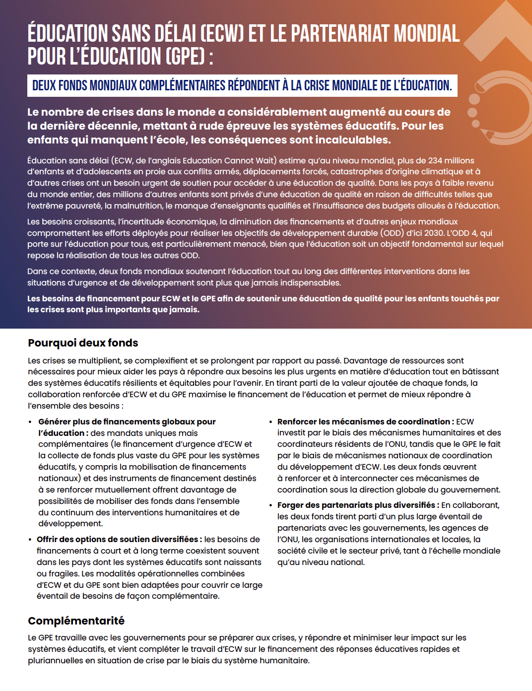 Cover of ECW & GPE Complementary Note