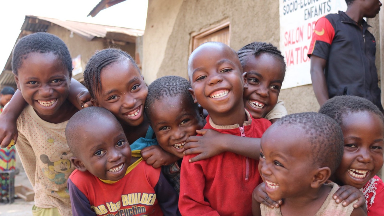 Group of children smiling